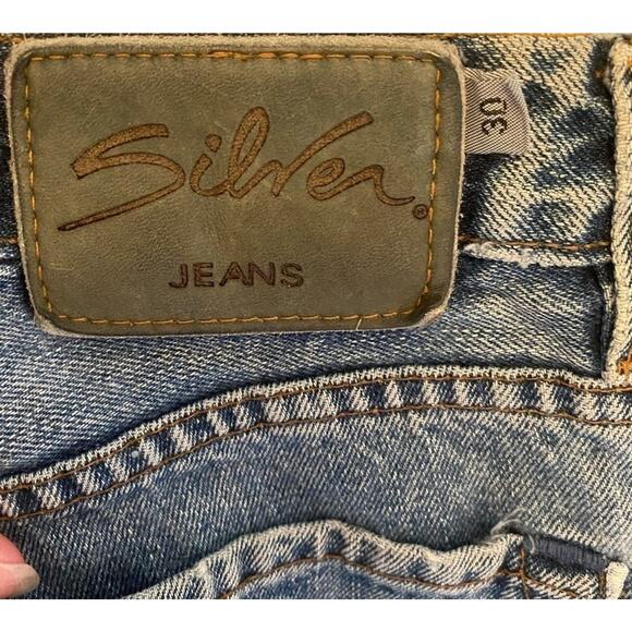 Silver Jeans Vintage Light Wash Button Fly Straight Leg Jeans L9618SU Size 30/32 - Picture 7 of 14